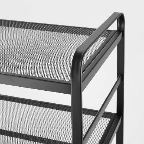 2 Tier Shoe Rack Black Metal Mesh - Brightroom™
