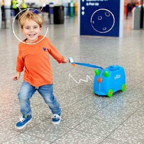 Trunki Kids Ride-On Suitcase & Toddler Carry-On Airplane Luggage: Terrance Blue