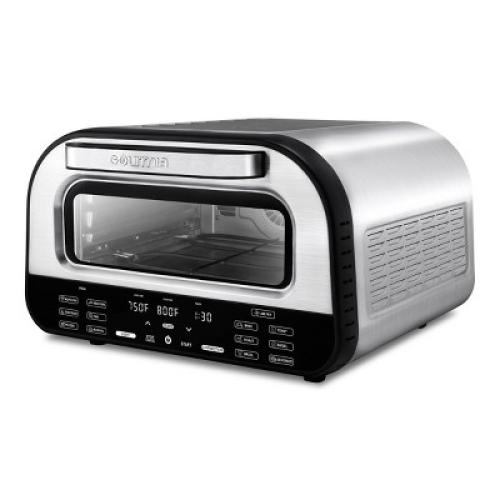 Gourmia All-In-One Indoor Pizza Oven, Toaster Oven, and Air Fryer w/ 6 Pizza Presets and 7 Cooking Functions: 1800W, Stainless Steel