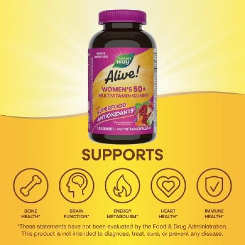Nature's Way Alive! Women's 50  Gummy Multivitamin - Mixed Berry Flavored - 130ct