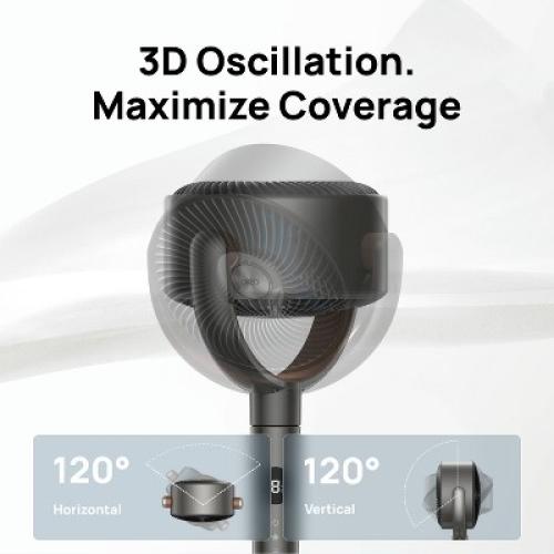 Dreo Pedestal Oscillating Fan Black and Carmel