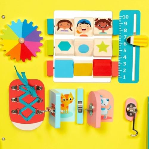 B. toys School Play Set - Schoolhouse Fun: Includes White Board, Wood Material, 49 Pieces, Encourages Creativity
