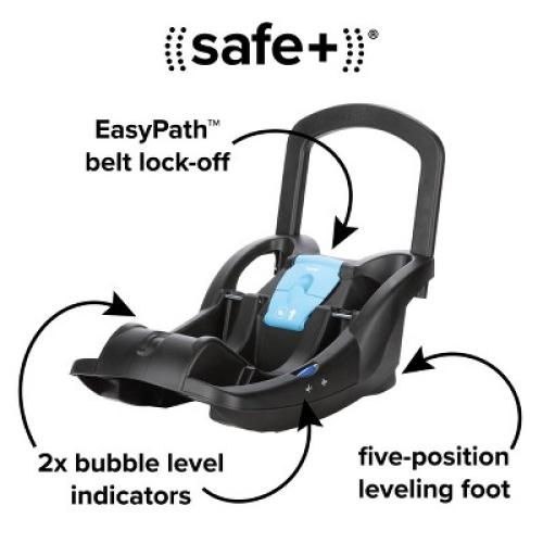 Diono Quantum 4 3-in-1 Travel System with LiteClik30 R SafePlus Infant Car Seat and Base, Black Jet