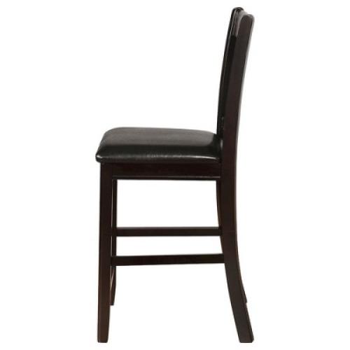Coaster,Lavon Wood Counter Chair Black and Espresso (Set of 2)