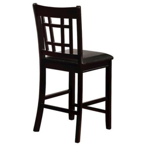 Coaster,Lavon Wood Counter Chair Black and Espresso (Set of 2)