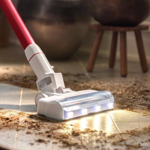 BISSELL PowerClean Swivel Head Cordless Stick Vacuum 4342 10.5 Cleaning Path BLACK/PURPLE