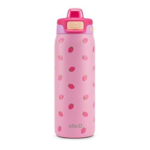 Ello Pop Fill 18oz Stainless Steel Water Bottle Strawberry 3D Print