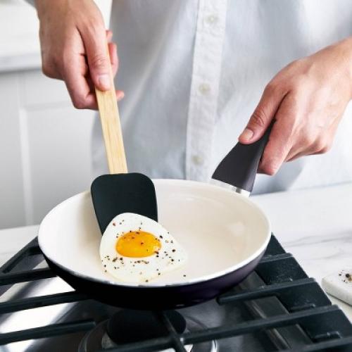 GreenPan Rio 2pc 8 Ceramic Nonstick Open Frypan with Spatula Black