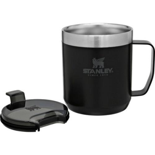 Stanley 12 oz Stainless Steel Classic Legendary Mug Black 2.0: Dishwasher-Safe, Portable Drinkware for Hot & Cold Beverages