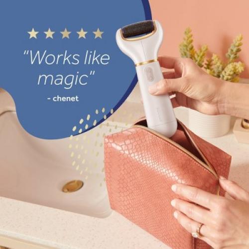 Amop  Pedi Perfect Foot File with Diamond Crystals for Feet, Removes Hard and Dead Skin - 1ct