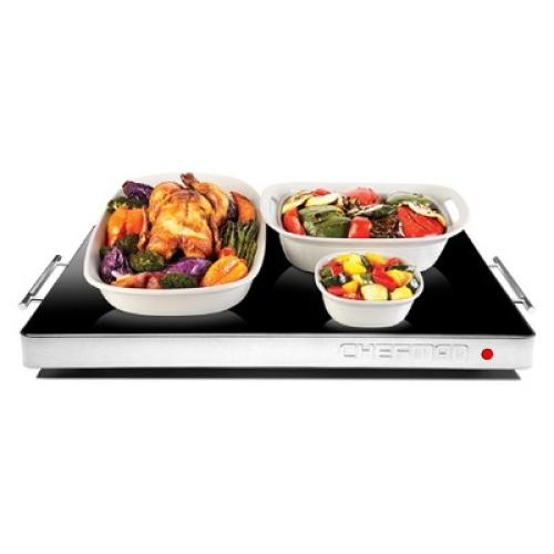 Chefman Electric Glass Warming Tray with Temperature Control