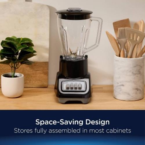 Oster Turbo 5-Speed Countertop Blender Black: Licuadora Oster, Glass Jar, 1400W, Dishwasher-Safe, 6-Cup Capacity