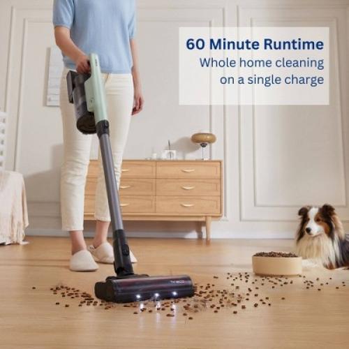 Tineco GO Pet Cordless Stick Vacuum with ZeroTangle Brush Technology Seafoam Green: HEPA Filter, Pet Hair, Multi-Surface