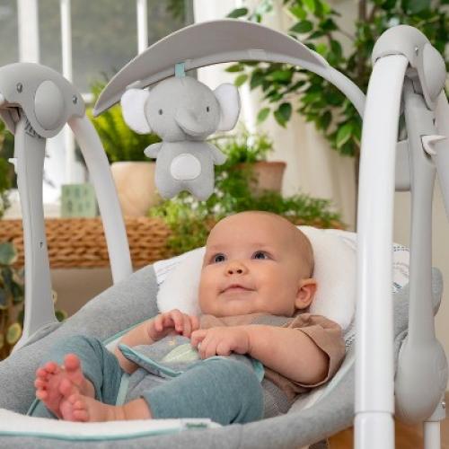 Ingenuity ConvertMe 2-in-1 Compact Portable Baby Swing 2 Infant Seat - Swell