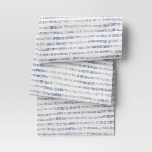 108x14 Table Runner Blue Striped - Threshold™