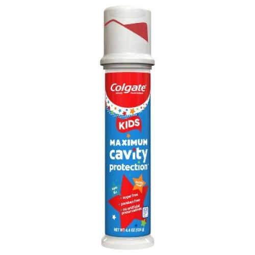 4 Pack ..Colgate Kids Maximum Cavity Protection Toothpaste Pump - 4.4oz