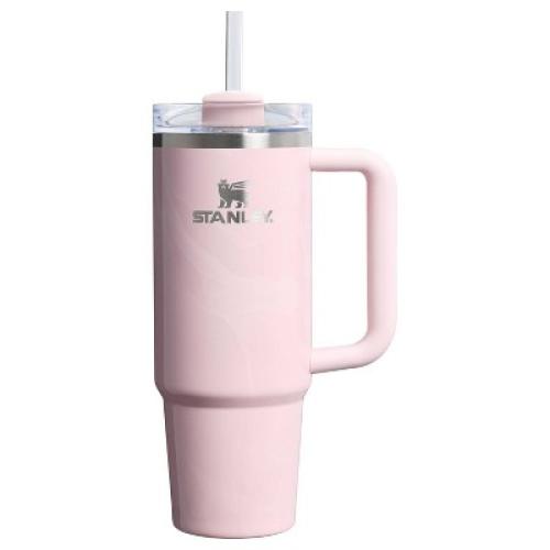 Stanley 30 oz Stainless Steel H2.0 Flowstate Quencher Tumbler Pink Amethyst Calacatta
