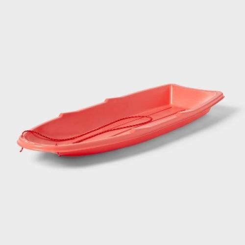 48 Plastic Sled with Rope Coral - Sun Squad™