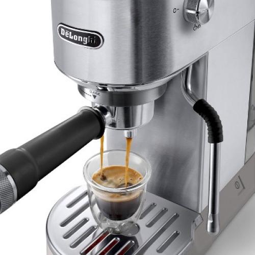 DeLonghi Dedica Duo Espresso and Cold Brew Machine with Milk Frother for Hot & Iced Coffee, Cappuccinos, Lattes & More Stainless Steel