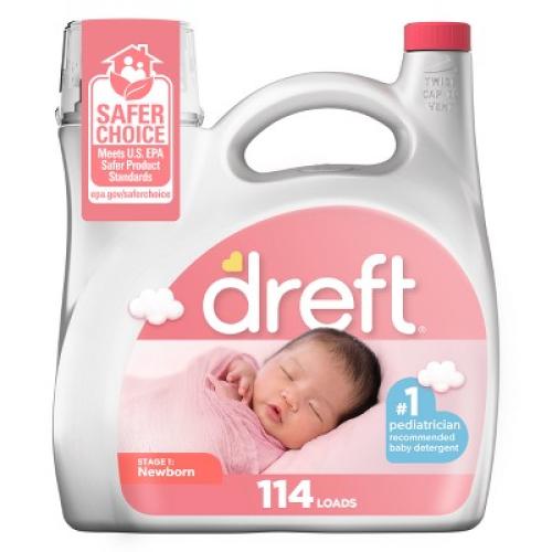 Dreft Stage 1: Newborn HE Compatible Hypoallergenic Baby Liquid Laundry Detergent - 150 fl oz