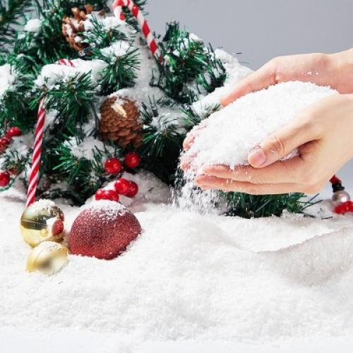 JOYFY 12 Oz Artificial Snow, 320g Plastic Fake Snowflakes for Christmas Tree Decoration Holiday Decor and Winter Displays