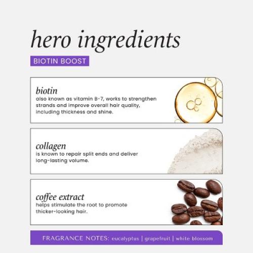 Hask Biotin Boost Thickening Shampoo with Biotin, Collagen and Coffee - 12 fl oz (3PK)