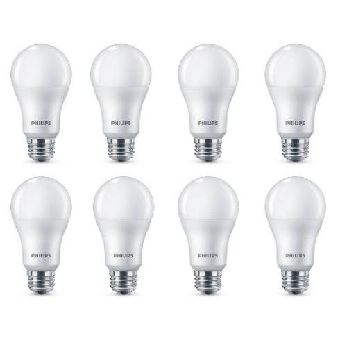 Philips LED 75W Frosted Daylight A19 8-Pack (Non-T20)