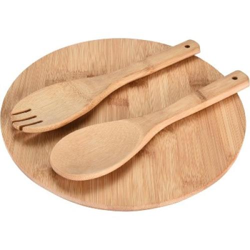 Vdomus Salad Serving Bowls with Lids- Set of 3, Black