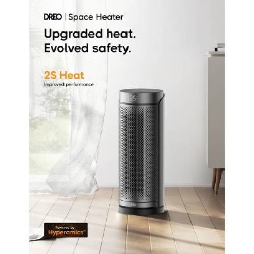 Dreo 1500W Solaris Plus PTC Heating Oscillating Tower Space Heater with Remote Silver