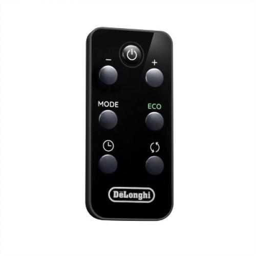 DeLonghi Ceramic Digital Tower Heater: 1500W Oscillating Fan, Remote Control, Adjustable Thermostat, ETL Listed, White