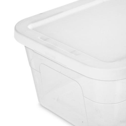 6qt Clear Storage Box White - Room Essentials™ (9 pieces )