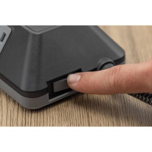 Size 8 ft GE 12-Outlet Surge Protector 3540J 8' Braided Cord Black/Gray: Extension Cord, Outlet Extender, Multiple Plug-in Outlets