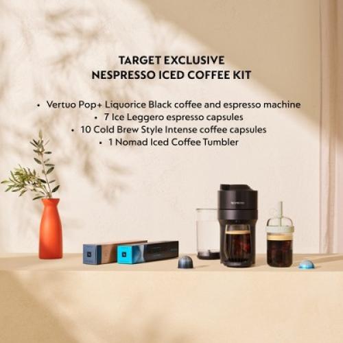 Nespresso Vertuo Pop+ Coffee and Espresso Maker Iced Coffee Bundle by De'Longhi