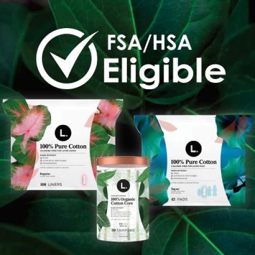 L . Organic Cotton Full Size Tampons - Regular - 30ct