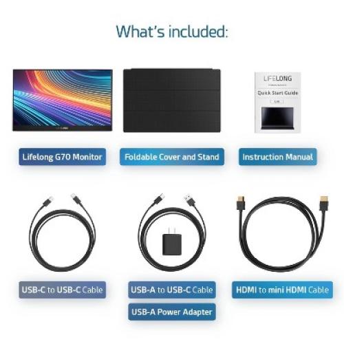 Lifelong Portable Monitor 15.6 1080P Model G70