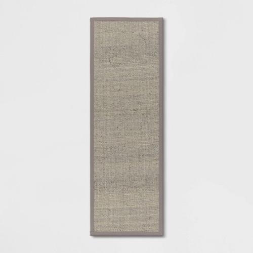 60 x 20 Textured Pet Kitchen Runner Rug Gray - Threshold™