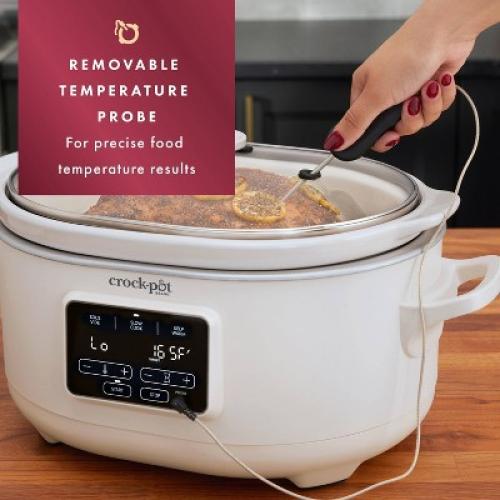 Crock-Pot 6qt Programmable Slow Cooker with Sous Vide - Oat Milk Ivory