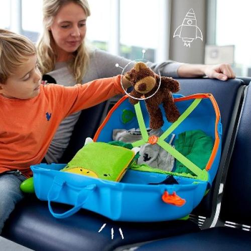 Trunki Kids Ride-On Suitcase & Toddler Carry-On Airplane Luggage: Terrance Blue