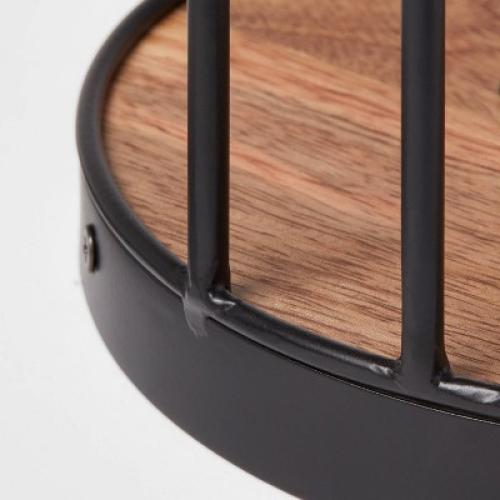 Iron and Mangowood Wire Paper Towel Holder Black - Threshold™: Freestanding Kitchen Napkin Holder