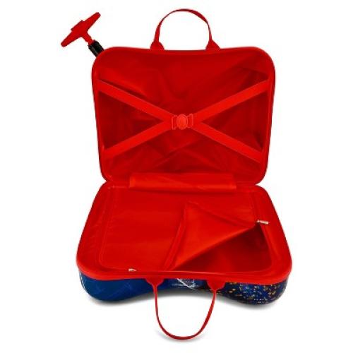 Marvel Kids' Spider-Man Hardside Carry On Ride-On Suitcase ‼️design not exact trimming is blue‼️