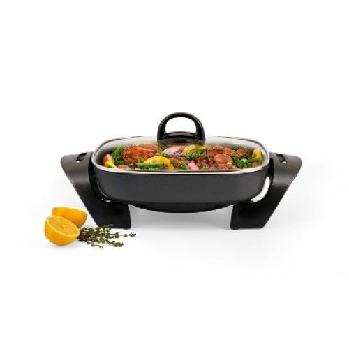KitchenSmith by Bella 11x 11 Electric Skillet❗MAY HAVE MISSING PIECES/NEEDS CLEANING ❗