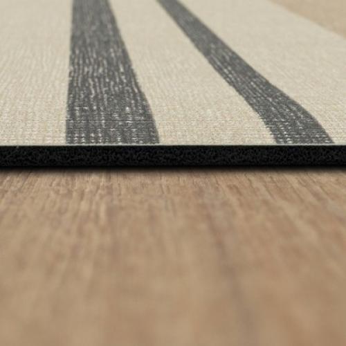 20 x 40 Low Profile Charmed Manor Patterned Polyurethane Kitchen Mat with Foam Rubber Backing Neutral Stripe - Threshold™