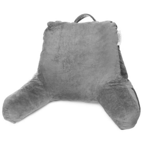 Nestl Shredded Memory Foam Reading Backrest Pillow, Petite - Charcoal Stone Gray