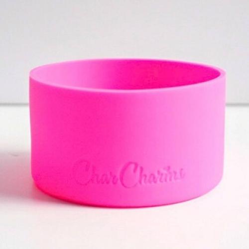 CharCharms Water Bottle Boot Hot Pink: Silicone Boot, Dishwasher-Safe, Drinkware Accessory for Hot & Cold Beverages