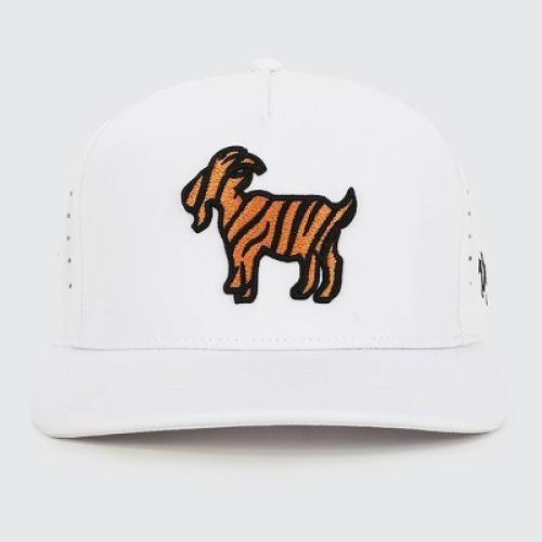 Waggle The Goat Hat - White: Back Snap Adjustable Baseball Cap‼️it has light stains‼️