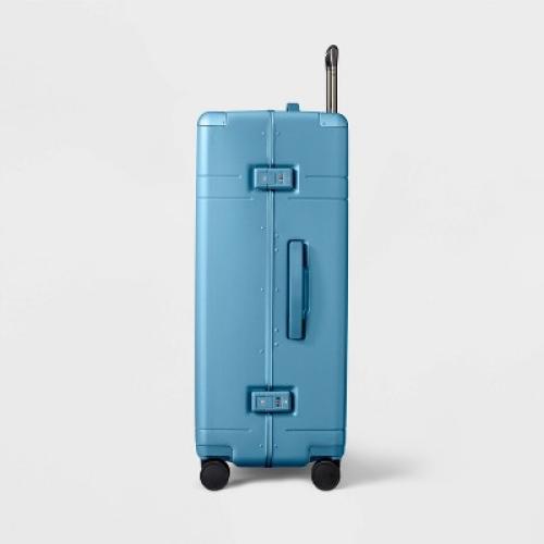 Signature Hardside Trunk Large Checked Spinner Suitcase Blue - Open Story™( The combination is locked)