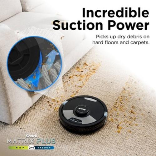 Shark Matrix Plus 2in1 Robot Vacuum & Mop with Sonic Mopping, Matrix Clean, HEPA Bagless Self Empty - RV2610WA: AI Ultra, Pet Hair, Multi-Surface
