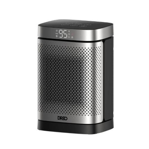 Dreo 1500W Atom Core Portable Oscillating Ceramic Space Heater for Home with Remote and Thermostat 1-12H Timer Silver