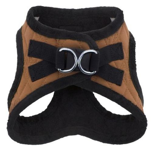 Voyager Step-In Plush Dog Harness for Small and Medium Dogs, Quilted Plush, Beige, L