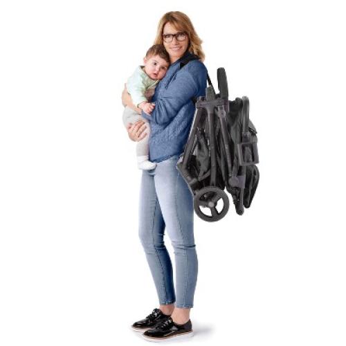 Ingenuity 3Dquickclose CS  Compact Fold Stroller - Black: Metal Frame, 5-Point Harness, EVA Tires, Single Configuration ‼️could be missing or broken parts ‼️